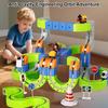 1 Set Magnetic Track Building Block Train Toy DIY Educational Children Electric Train Puzzle Track Toy with Road Signs Toddlers Boys Girls Gift
