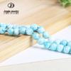 Jingde Jewelry Натуральный ларимар круглые бусины - Полудрагоценные камни с морским узором для DIY ювелирных аксессуаров.