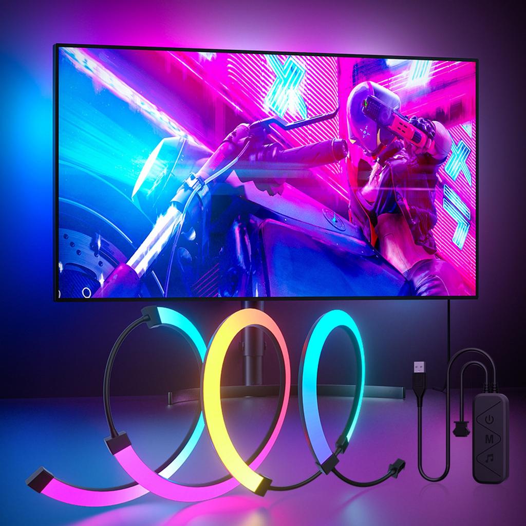 RGB Phantom Ambiance Display Светодиодная лента Музыкальный ритм Динамический свет Синхронизация Управляемый цвет программным обеспечением