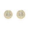 Серьги-пусеты Meteora Pave Clear Round Sublima Crystal Золотой Тон Женские Золотые 5683444