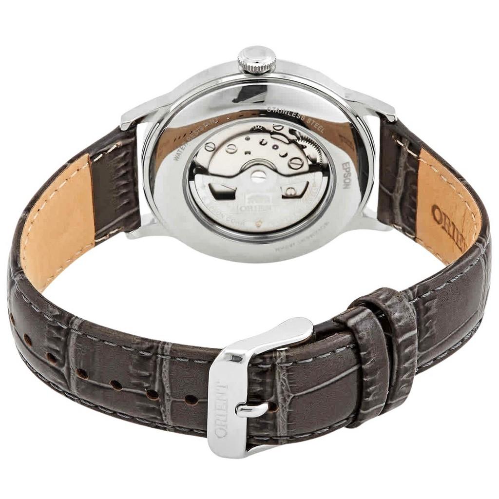 Orient Bambino Version 8 Классический кожаный ремешок с серым циферблатом Автоматические мужские часы RA-AK0704N10B