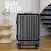 Aluminum Frame Front-Opening Multifunctional Suitcase with Password Lock