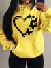 Худи с сочетанием узора любви и бабочки, женское, хип-хоп, уличные худи, трендовая одежда с карманом, винтажное многоцветное худи
