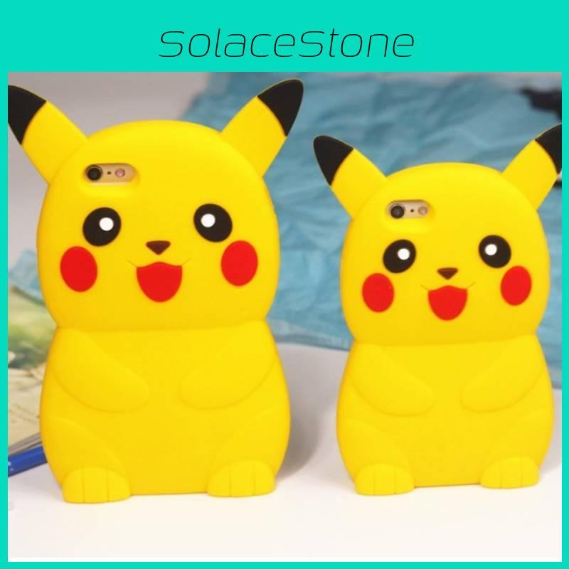 Pokmon Pikachu Silicone Phone Case With Foldable Stand For Iphone 4 And 5 Protectors
