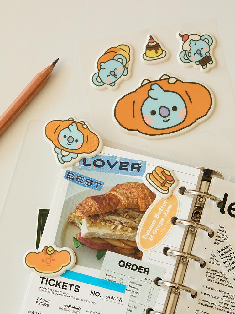 BT21 KOYA Набор наклеек на тему пекарни