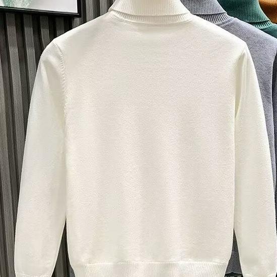 Мужской модный брендовый свитер с высоким воротом — свободный, теплый, толстый, на осень/зиму