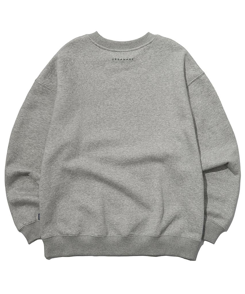 URBANAGE Daily Standard Oversized Brushed Sweatshirt Melange Grey