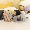Cozy Cat Shaped Cushion With Short Plush Fabric For Home Decor And Relaxation