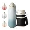 BOTTLE BOTTLE Water Bottle, 750ml, with Strap, Easy To Clean, Easy To Hold, 0.75L Sports Bottle, Insulated, Thermos, with Water Bottle Holder, Gray Gr