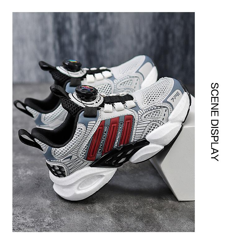 Qibohui Boys' Sports Shoes Outdoor Youth Mesh Breathable 2026 Summer New Soft soled Children's Shoes Men