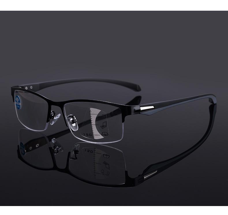 Умные прогрессивные мультифокальные очки для чтения с изменяющим цвет зумом, защитой от синего света и автоматической регулировкой для ближнего и дальнего зрения.
