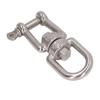 Double Jaw Shackle Professional Heavy Duty 304 Stainless Steel Rolling Shackle Device for Swing Climbing Rope 5mm 0.20in