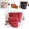 4pcs Lychee Pattern Womens Bag Single Shoulder Bag Cross Bag Handbag Bag Card