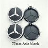 For Mercedes Benz 4Pcs 75mm Car Wheel Center Cap Hub Covers Badge For Mercedes Benz AMG B/C/E/S Class C43 C63 E43 E53 E63 GLC GLK CLA Accessories ra2