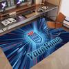 Custom Rug NSW Blues Pattern Print Name Text Soft Non‑Slip Floor Carpet for Home Indoor Decoration