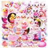 50 Pink Duck Cute Stickers Children's DIY Laptop Skateboard Guitar Laptop Waterproof Stickers