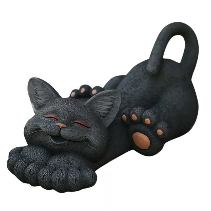 Причудливая скульптура кошки, садовое искусство, статуэтка, украшение для дома и улицы, декор