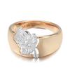 Kinel Rose Gold Rings With Silver Color Flower