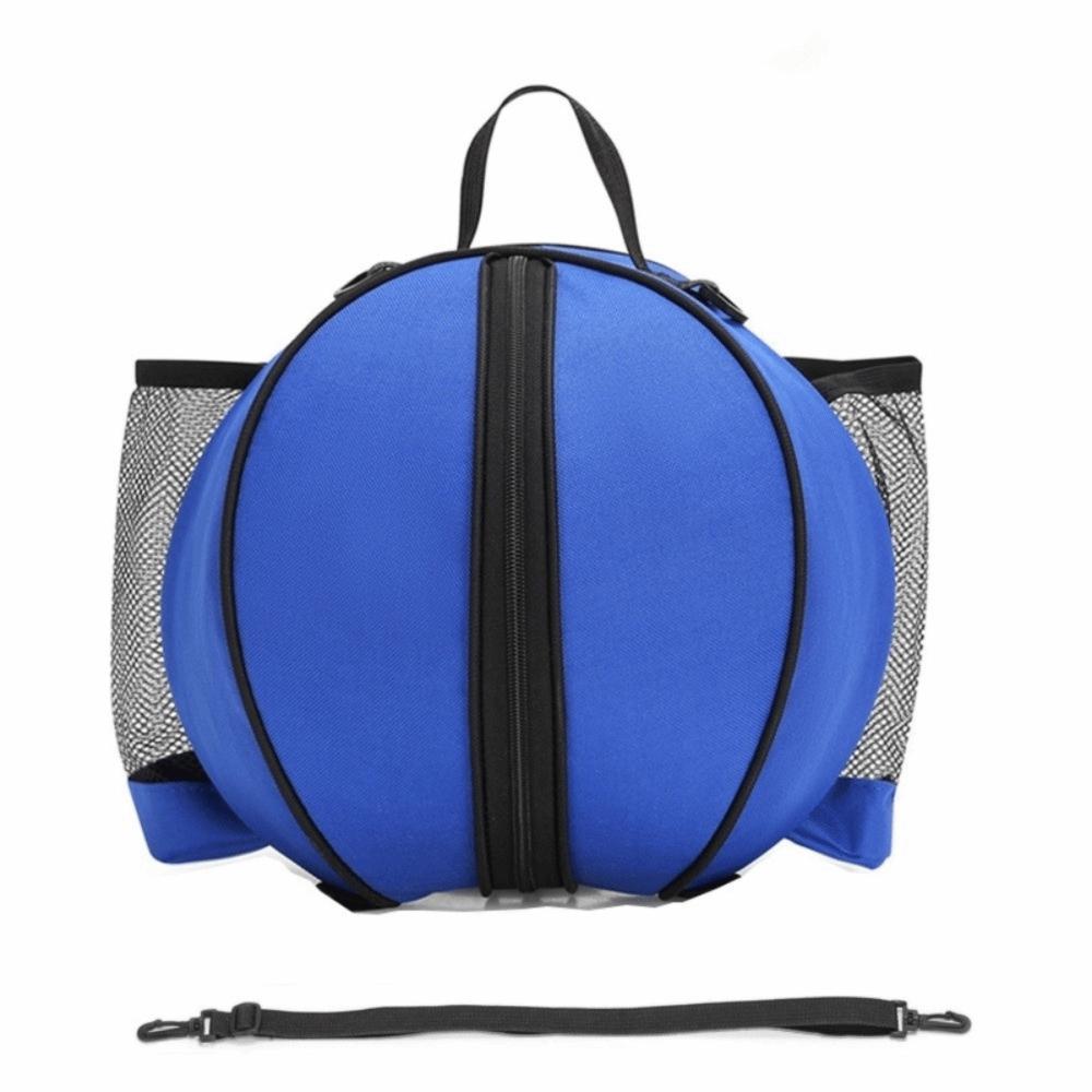 Round Sports Ball Carrier Double Mesh Pockets Ball Storage Bag Basketball Bag Outdoor Sports