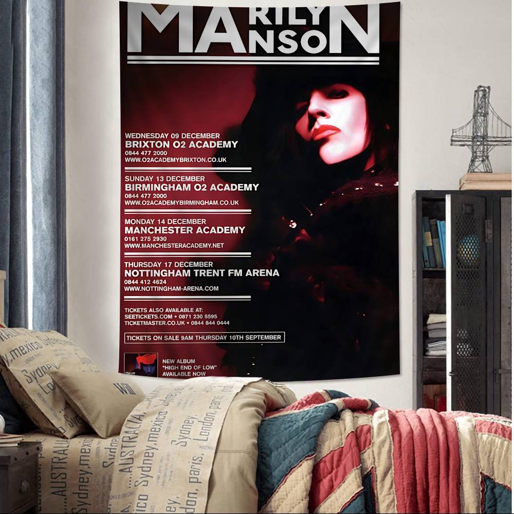 MMarilyn MManson Подвесной Богемный Гобелен для Гостиной Дома Комнаты в Общежитии Декор Японский Гобелен