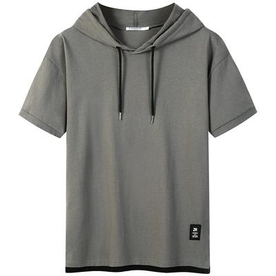 Худи на лето худи для мужчин [DIKAO] Мужской с коротким рукавом, одежда, футболка с коротким рукавом, с капюшоном, однотонный, пуловер, толстовка, простой, стильный,