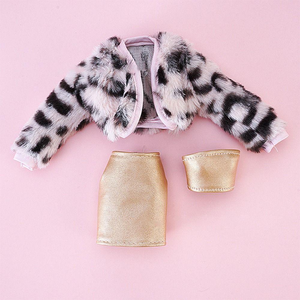1 Set Newest DIY Kids Gift Toy Plush Coat Casual Wear Dolls Skirt Girl Clothes