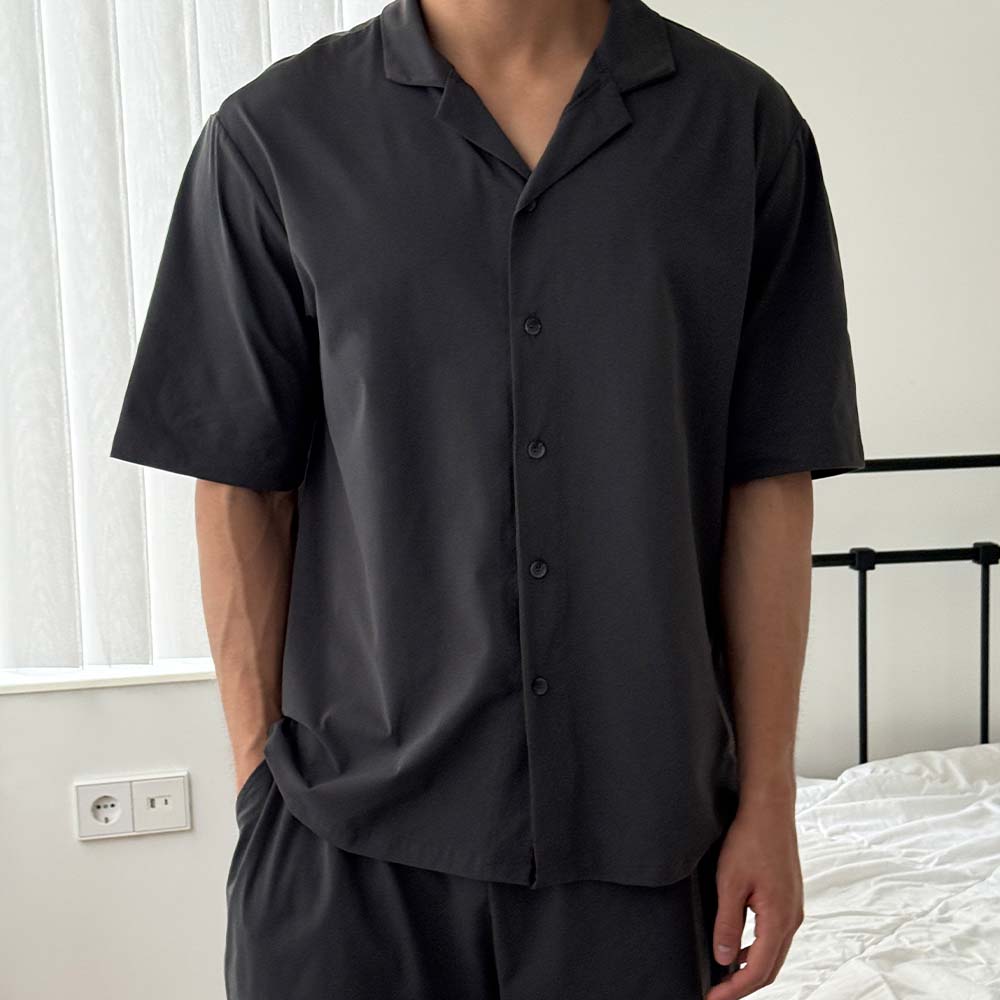 BYMONO [Большие размеры M-6XL, 32-46] Прохладный однотонный пижамный комплект Cool Cool (Тип Б)
