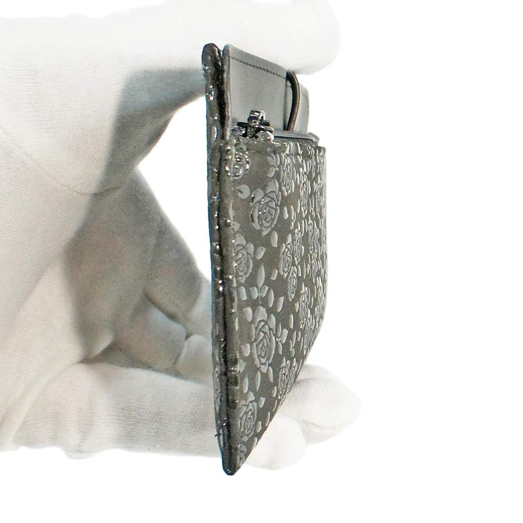 Inden Long Bundle Black x Black Rose Petite [Indenya] Кошелек, Кошелек, L, Тонкий, Оленья кожа, Лак, 2107-01-176