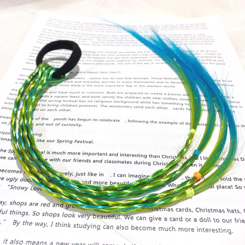 Парик Принцессы Модный для Девочек с Косичками Кольцо для Волос Детский Стиль Маленькие Девочки Детский Головной Убор