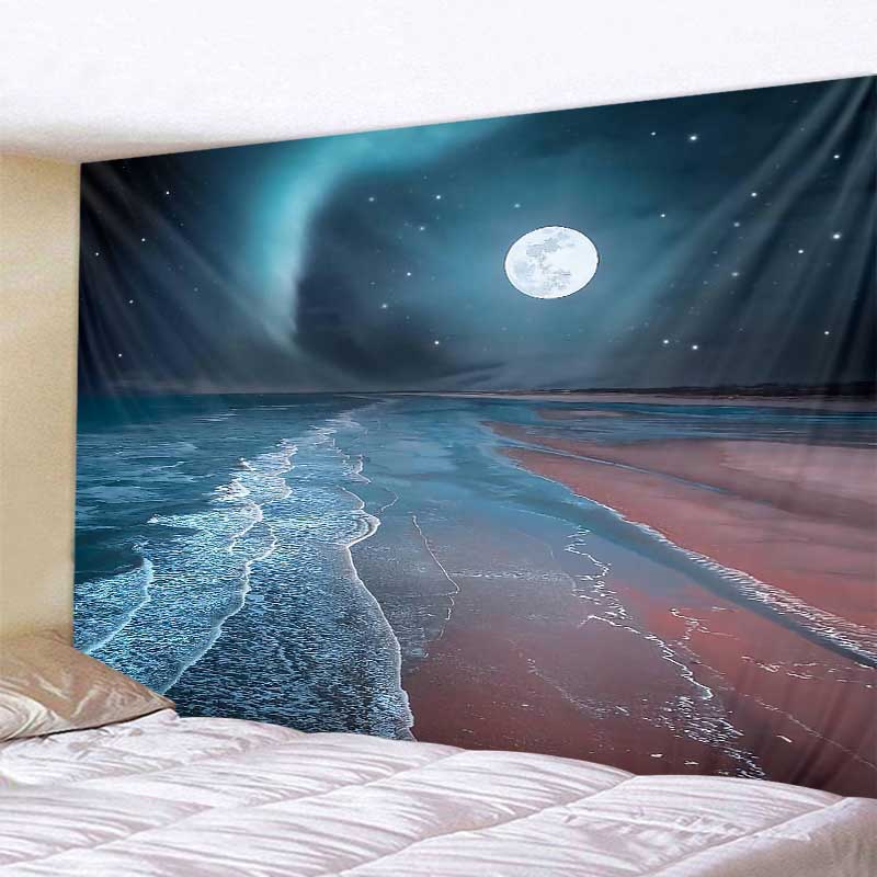 Sunset Beach Cave Tapestry Bohemian Wall Sticker Decorative Tapestry Living Room Wall Fabric Wall Art Tapestry