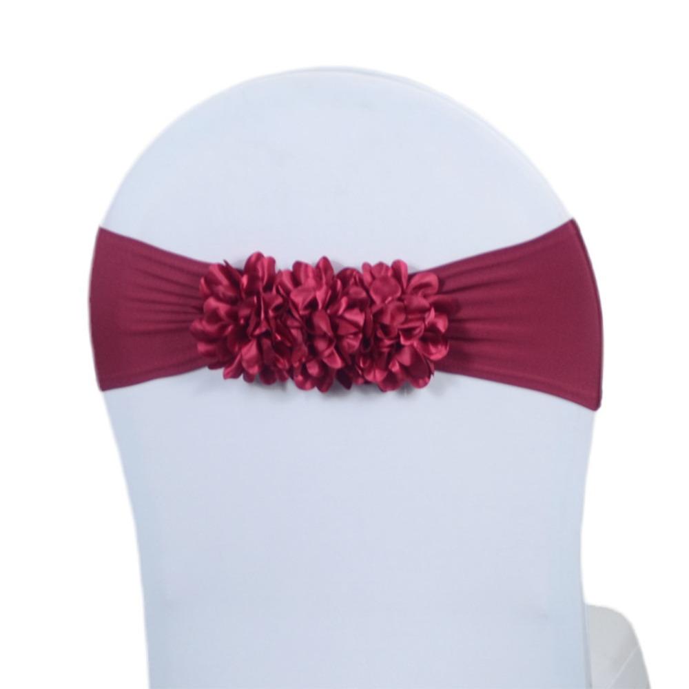 Slipcover Design Wedding Chair Covers Gauze Flower Knot Banquet Chair Decor Banquet Celebration
