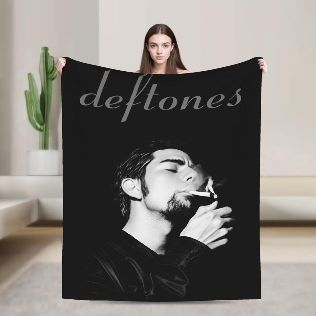 Deftones Металлическая группа Теплое мягкое одеяло Пикник Плюшевый плед Узор Диван Кресло Фланелевая покрывало Покрывало для дивана-кровати
