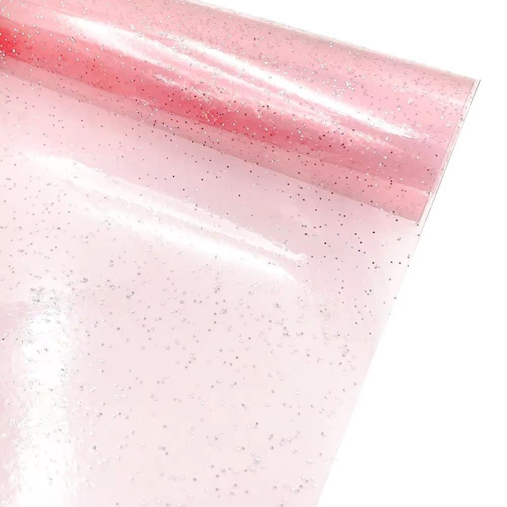 Waterproof Transparent Vinyl Fabric Flexible Faux Synthetic Leather  Sewing Crafts