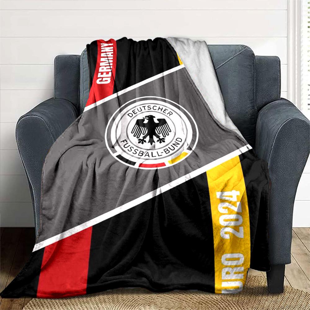 Germany National Team Print Flannel Blanket High Quality Warm Comfortable Cover for All Seasons Perfect for Gifts Home Decor