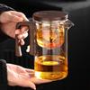 Water Separation Inner Container Teapot One Click Magnetic Switch Tea Separation Filtration Glass Tea Pot Wood Handle Tea  520ml