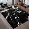 Black & White Gundam Anti-Slip Floor Mat, Rectangular Carpet for Bedroom, Living Room, Sofa Area & Game Room, Home Decor