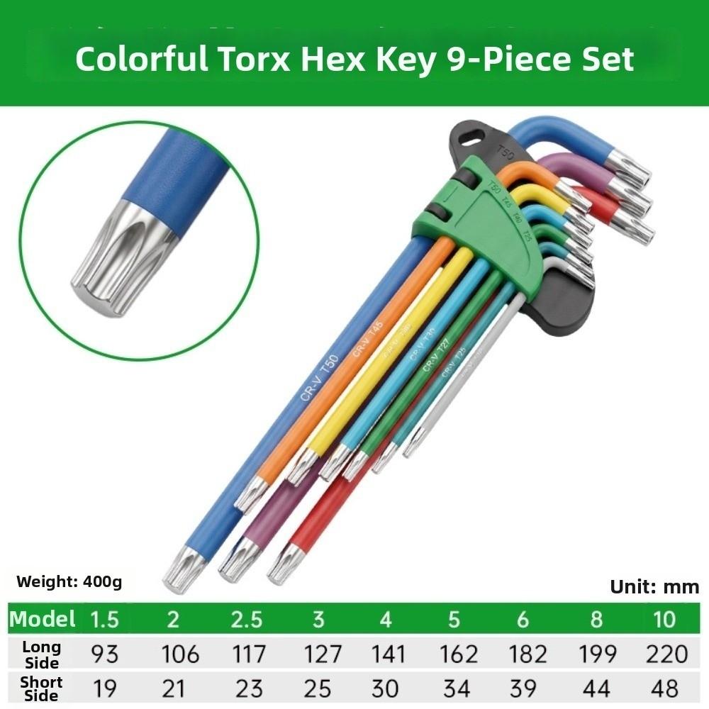 1.5mm To 10mm Hex Key Set Precision L Wrench Kit Heavy Duty Allen Wrench Set For Bicycle Repair