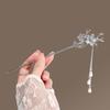 Ancient Style Flower Rhinestone Hair Stick Pearl Tassel Hair Sticks for Long Hair  Cheongsam
