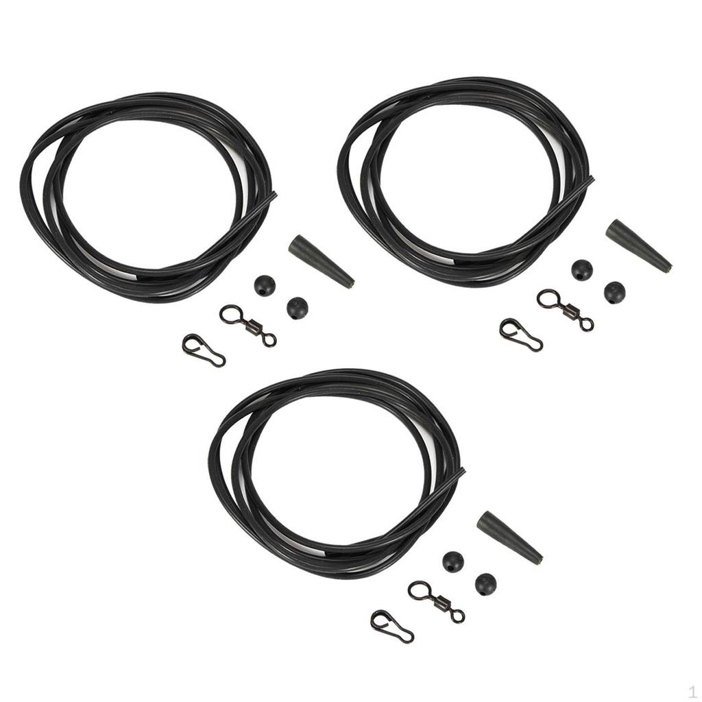 Fishing Rig Tube Carp Helicopter Hair Sleeves Hose Swivel Clips Kits