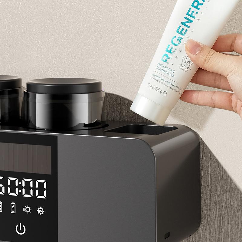 Olovvs Умный УФ Стерилизатор для зубных щеток с электрической сушкой, Безударная установка, Стакан для полоскания рта и Держатель для зубной пасты.