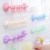 1 Pcs Random Colourful Fashion Towel Rack Suction Cup 6 Hooks Bathroom Kitchen Wall Door Holder MIT