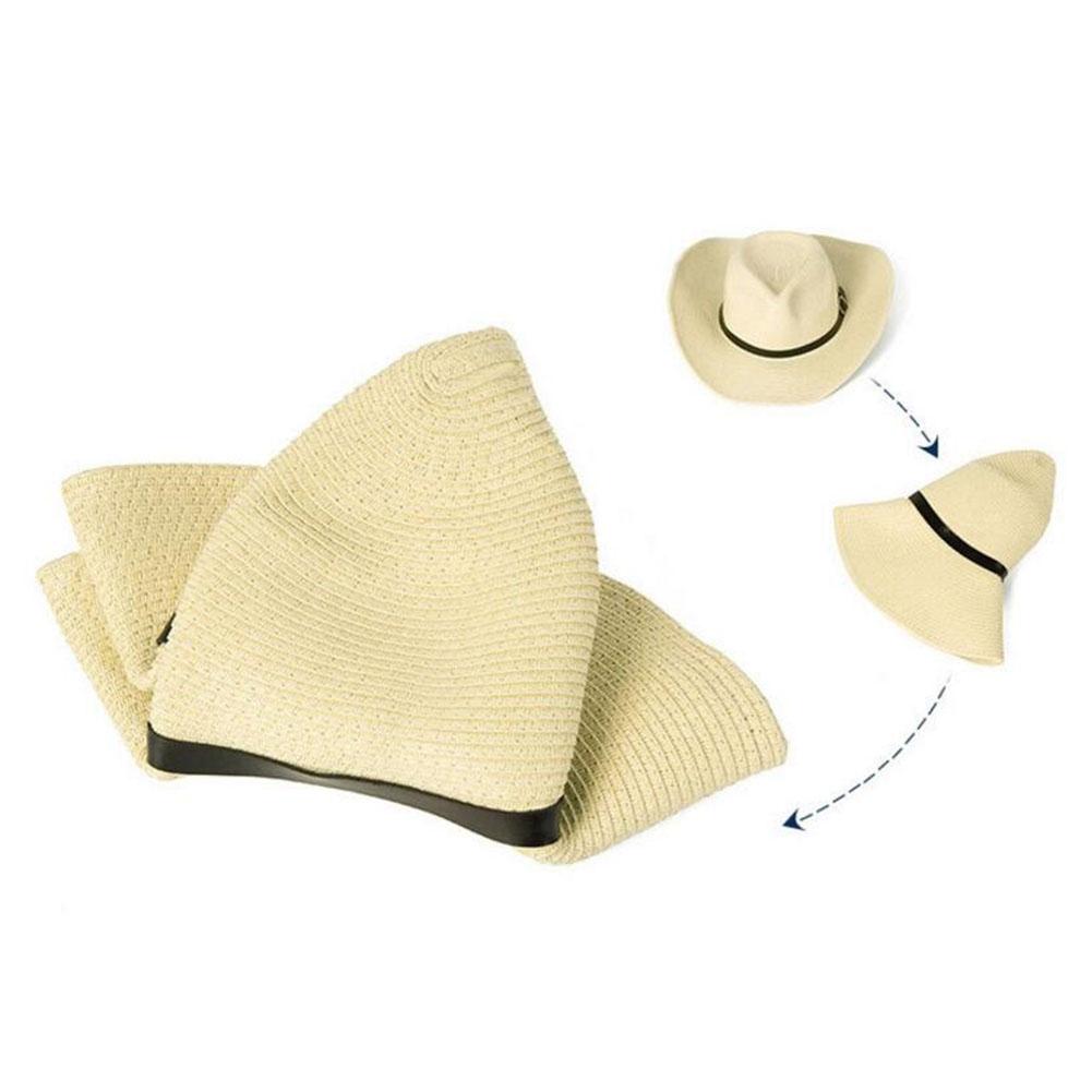 Men/Kids Big Eave Sunshade Hat Cowboy Straw Hat Cap for Mountain Climbing Jungle Hiking Beach Ultraviolet-proof Outdoor Hats