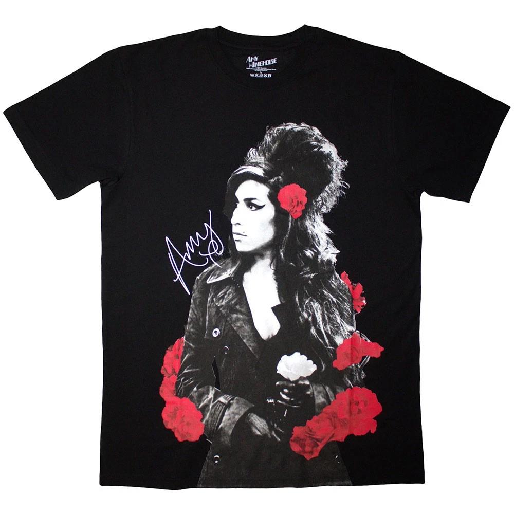 Amy Winehouse Rose Portrait Unisexs Tshirt Unisexs