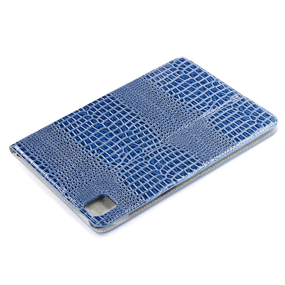 For iPad Pro 11 (2024) Case PU Leather Crocodile Texture Tablet Cover Auto Wake/Sleep