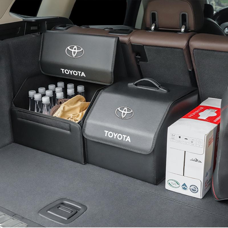 Car Storage Box Auto Trunk Organizer Tools For Toyota 86 Mirai Supra Prado Alphard Crown Vellfire Venza Avalon Prius CHR Keyring
