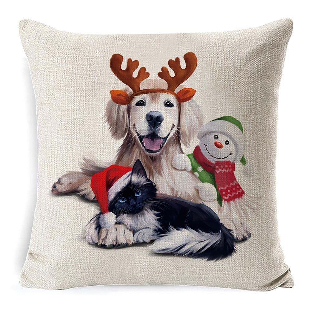 Африканское животное Льняная наволочка Подушка для офисного дивана Офисная поясничная подушка Маленькая подушка