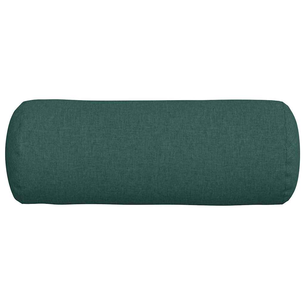 Bolster Cushions (2 pcs) Dark Green Ø 25 x 70 cm Fabric