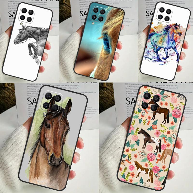 Лошадь Пони Узор Для Samsung Galaxy M55 M15 M13 M33 M53 M20 M30s M31s M12 M32 M52 M11 M51 M14 M34 M54 Чехол