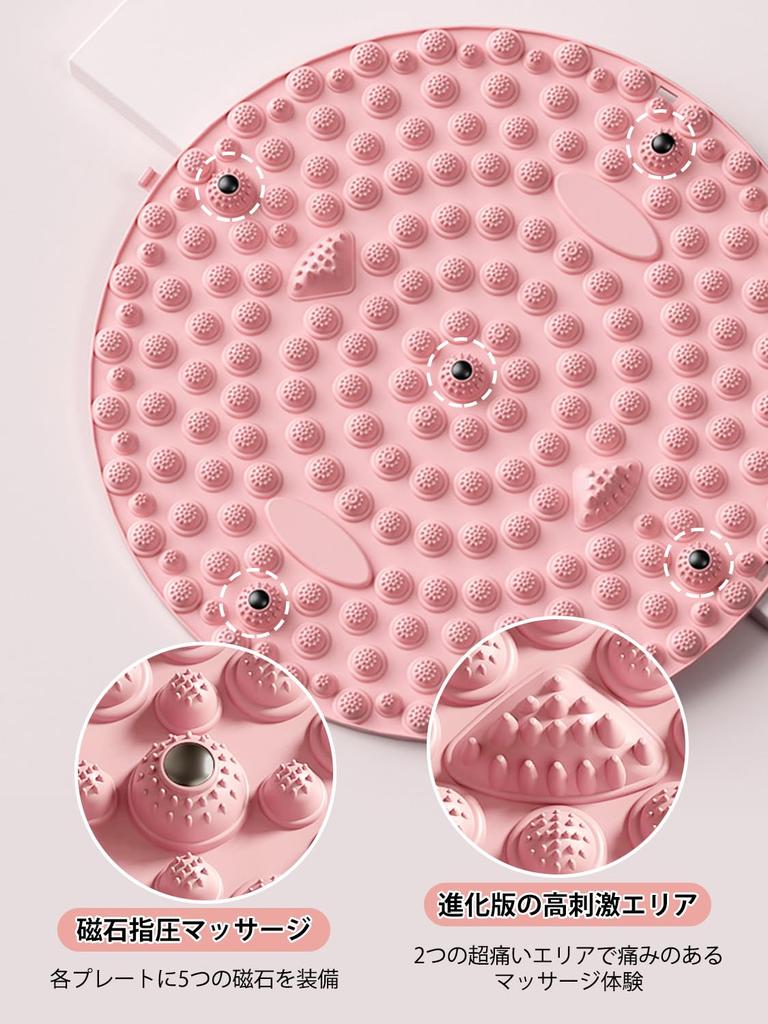 UrbanPulse 35cm Foot Reflexology Shiatsu Soft Silicone Ergonomic Foot Massager for Relieving for Home Use Mat, Board, Fatigue, Unisex, (Pink)