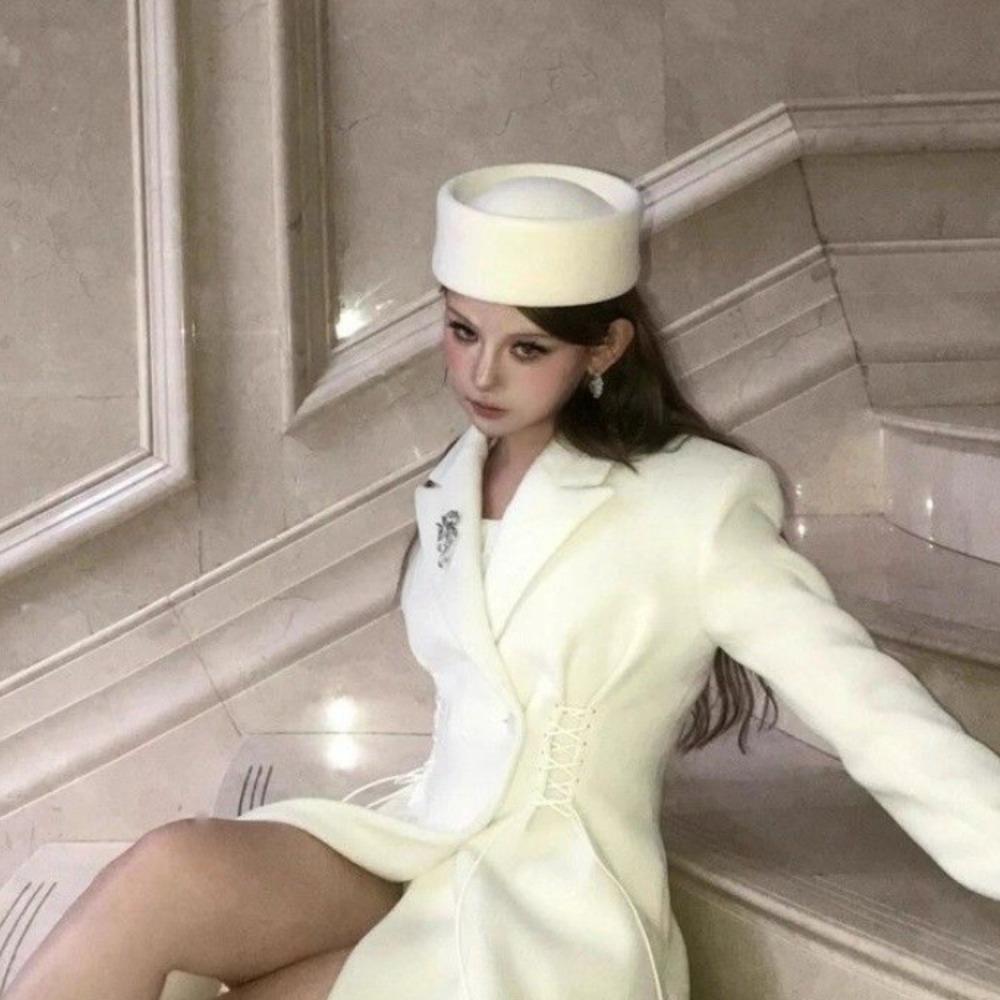 Формальный цилиндр Имитация шерсти Федоры Шляпы Новая шляпа для сценического выступления Путешествия На открытом воздухе